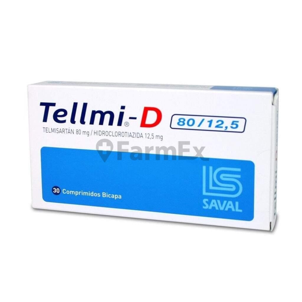 Tellmi D 80 mg / 12,5 mg x 30 comprimidos "Ley Cenabast" Farmex-Pluxee-Persistente